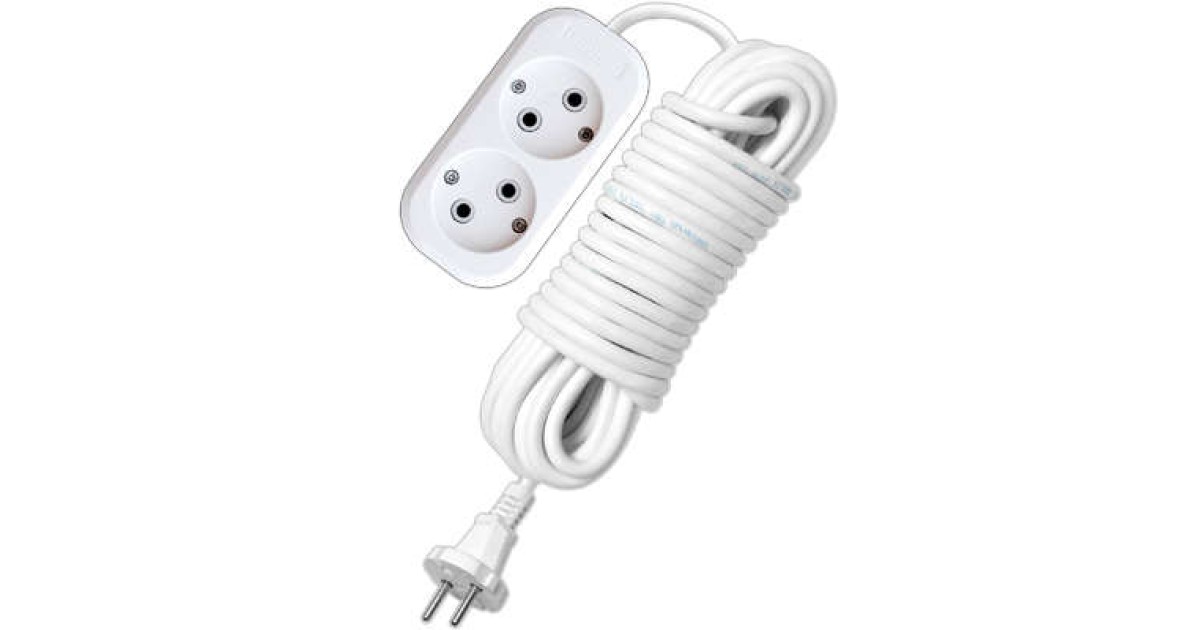 Купить Удлинитель 2х10м без заземл. 10А IP20 Е-202 ПВС 2х1 АБС-пластик 9634265 UNIVersal оптом в Москве