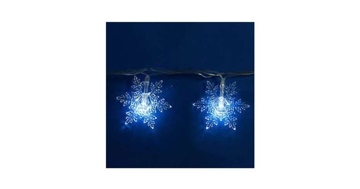 Купить Гирлянда светодиодная -Снежинки-1- ULD-S0700-050/DTA WHITE IP20 SNOWFLAKES-1 с контроллером 50LED (дл.7м) Uniel 7930 Uniel оптом в Москве