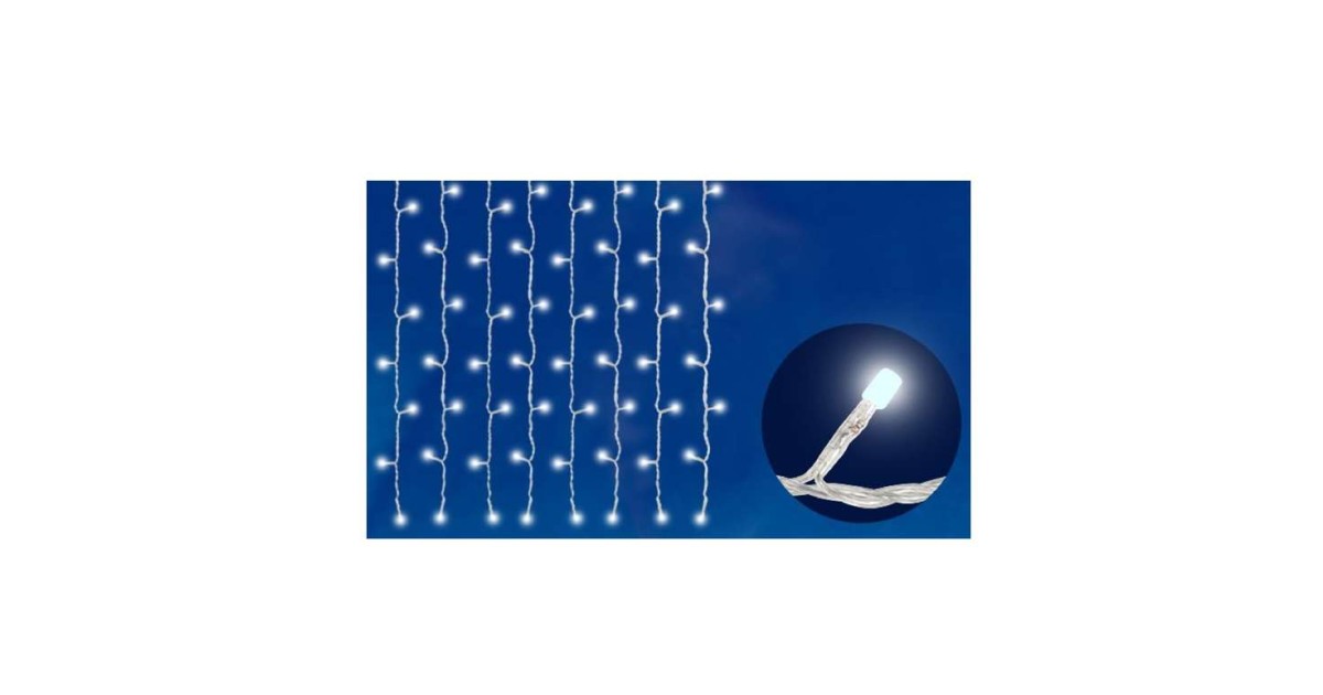 Купить Гирлянда занавес светодиод. ULD-C1515-160/DTA WHITE IP20 с контроллером 160led 1.5х1.5м прозр. бел. UNIEL 06738 Uniel оптом в Москве