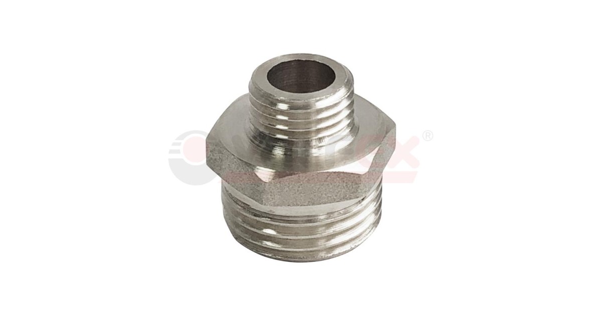 Купить Ниппель никелированный переходной НР 1 1/2дюйм-НР 1дюйм (50/5) VALFEX VF.580.N.112.100 VALFEX оптом в Москве