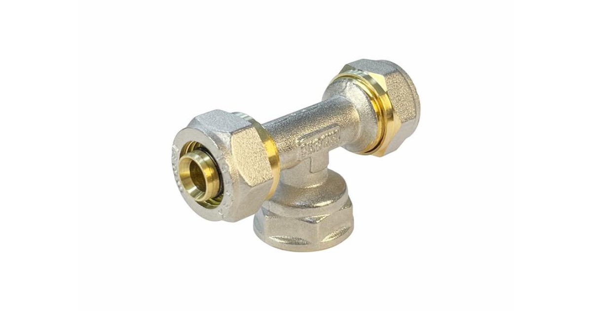 Купить Тройник обжимной с переходом на ВР 16х1/2х16дюйм (160/10) VALFEX VF.332.N.161216 VALFEX оптом в Москве