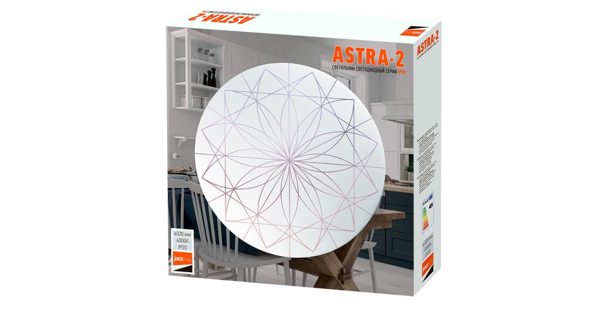 Купить Светильник светодиодный декоративный PPB Astra-2 24Вт 4000К IP20 d320х60 настенно-потолочный бытовой 5027022 Jazzway оптом в Москве