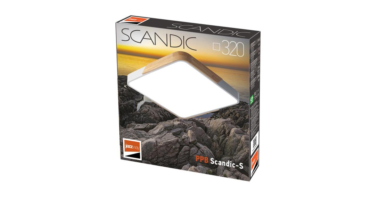 Купить Светильник светодиодный декоративный PPB Scandic-S 36Вт 4000К IP20 настенно-потолочный бытовой WH/W 5037311 Jazzway оптом в Москве