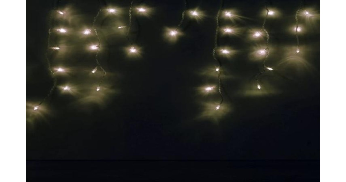 Купить Гирлянда "Бахрома" OIC100LSE-WW-T-I4 100LED тепл. бел. 2х0.56м 20 нитей 24/56/32/48см соединяемая до 20шт. уличная 4690601040510 SHLights оптом в Москве