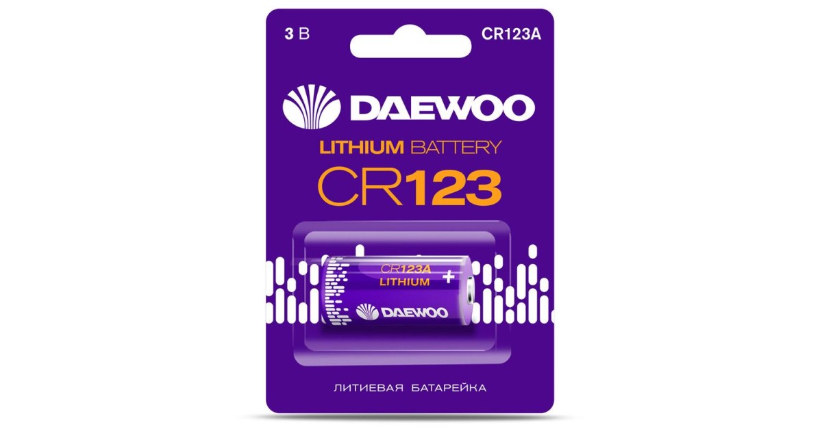 Купить Элемент питания литиевый CR123 BL-1 5043299 DAEWOO оптом в Москве