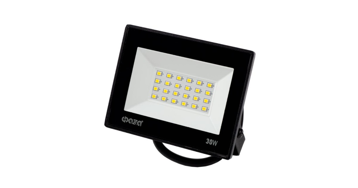 Купить Прожектор светодиодный СДО-20 30Вт 6500К IP65 230В BL ДО прозр. закален. стекло 5047280 ФАZА оптом в Москве
