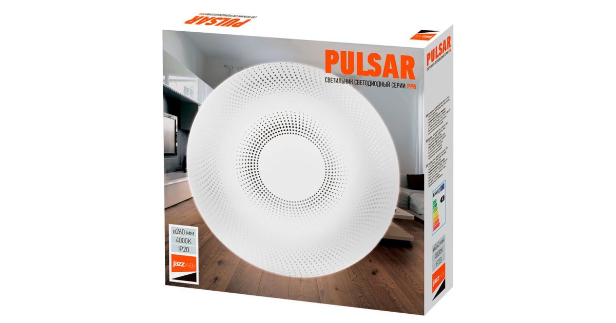 Купить Светильник светодиодный декоративный PPB Pulsar 24Вт 4000К IP20 d260х55 настенно-потолочный бытовой 5024724 Jazzway оптом в Москве