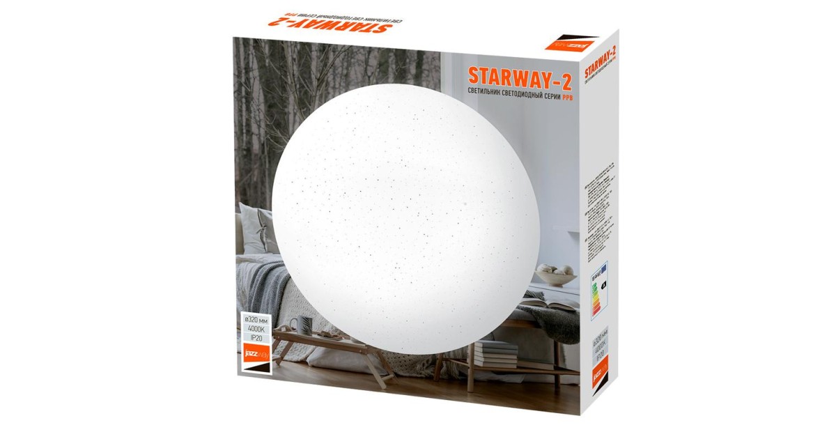 Купить Светильник светодиодный декоративный PPB Starway-2 32Вт 4000К IP20 d320х60 настенно-потолочный бытовой 5025493 Jazzway оптом в Москве