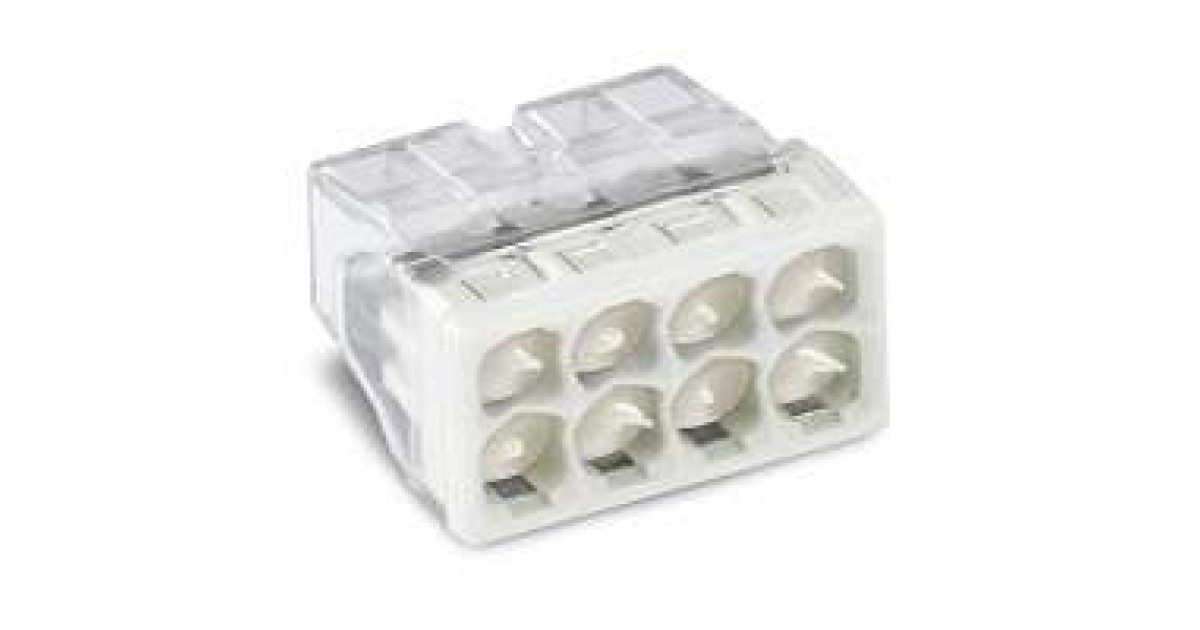 Купить Клемма 8-х проводная 8х(0.5-2.5мм) для распред. короб. (с контактн. пастой "Alu-Plus") 2273-248 WAGO оптом в Москве