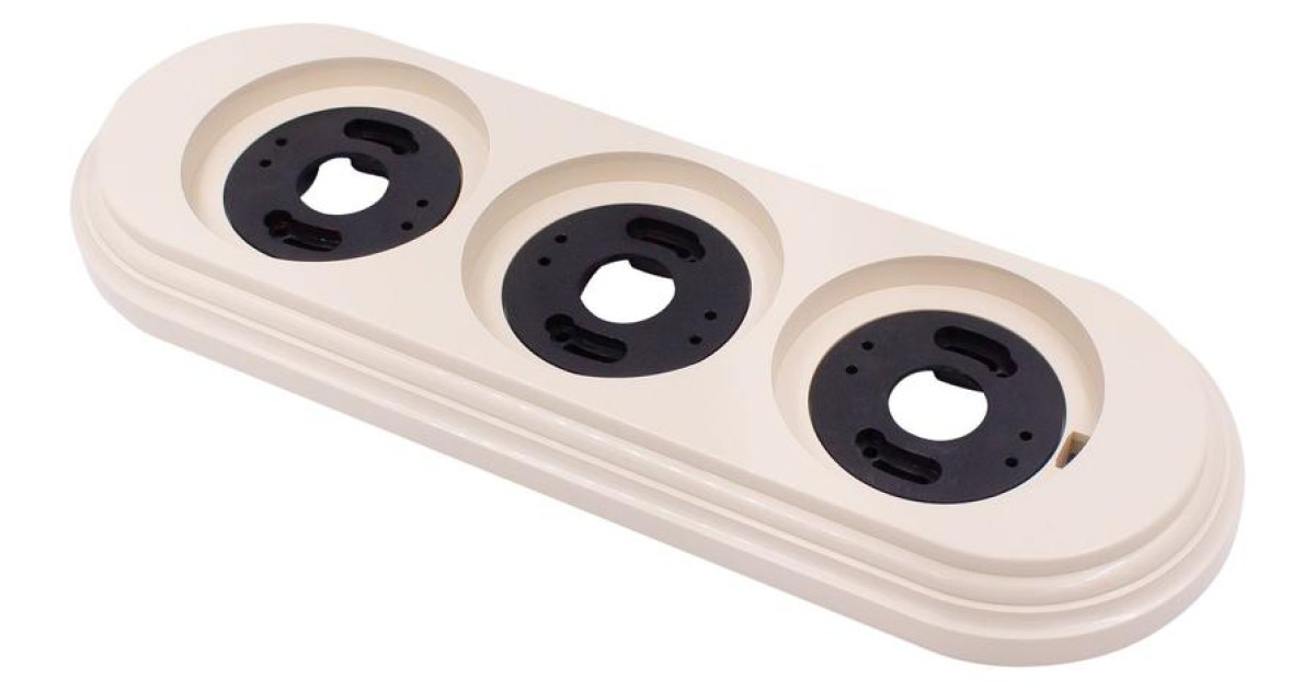 Купить Рамка 3-х постовая пластик песочн. зол. BF1-630-24 Bironi оптом в Москве