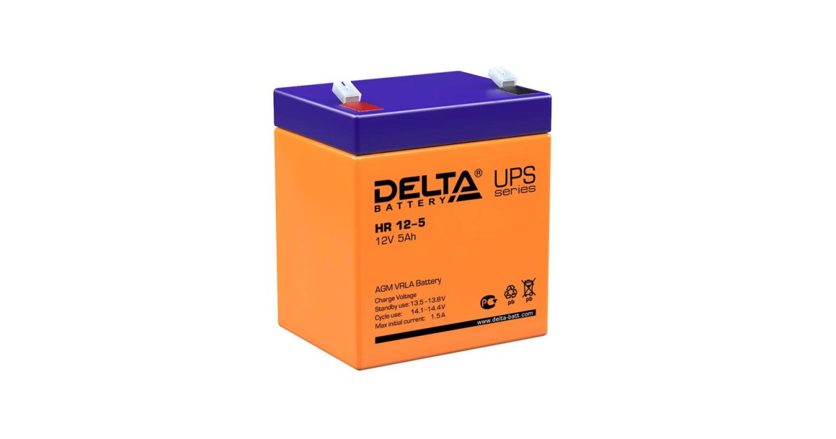 Купить Аккумулятор UPS 12В 5А.ч HR 12-5 DELTA оптом в Москве