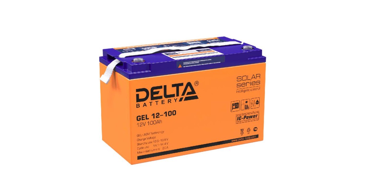 Купить Аккумулятор GEL 12В 100А.ч GEL 12-100 DELTA оптом в Москве