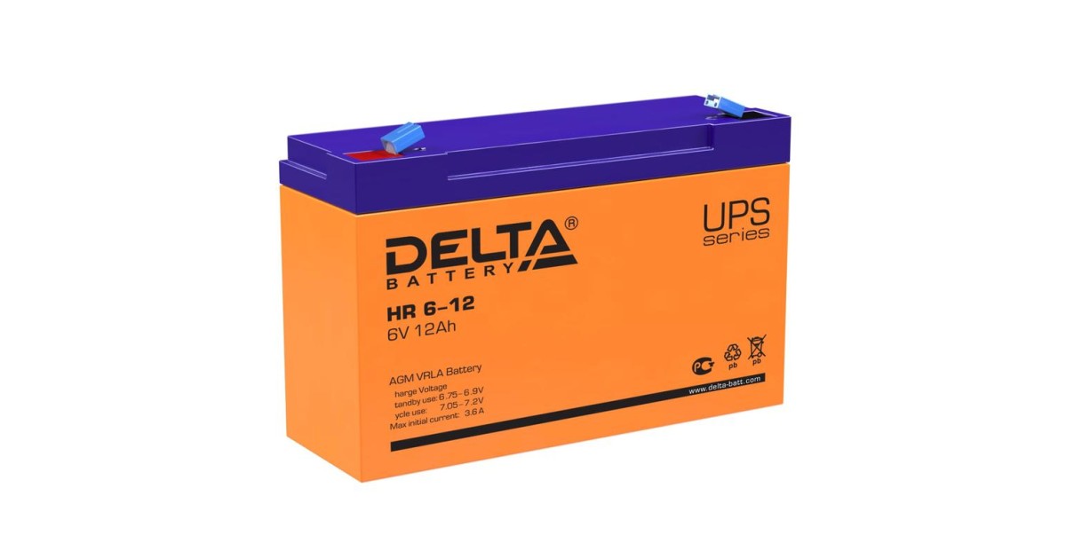 Купить Аккумулятор UPS 6В 12А.ч HR 6-12 DELTA оптом в Москве