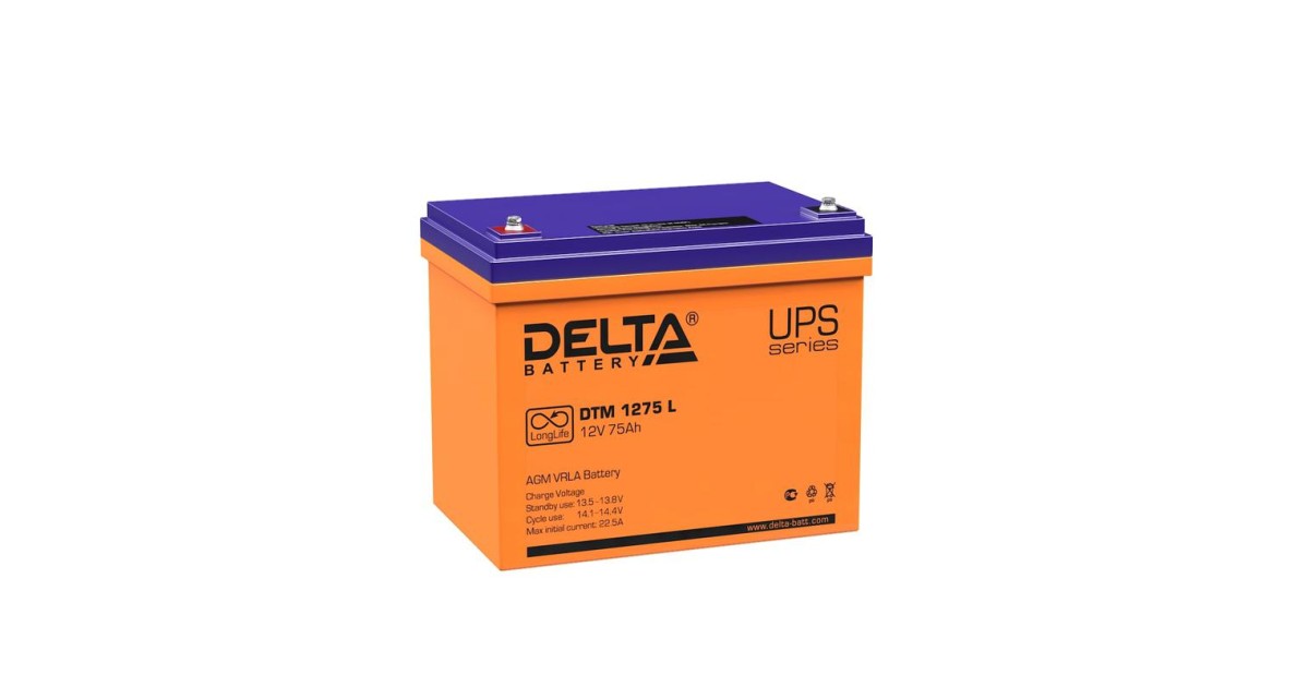 Купить Аккумулятор UPS 12В 75А.ч DTM 1275 L DELTA оптом в Москве