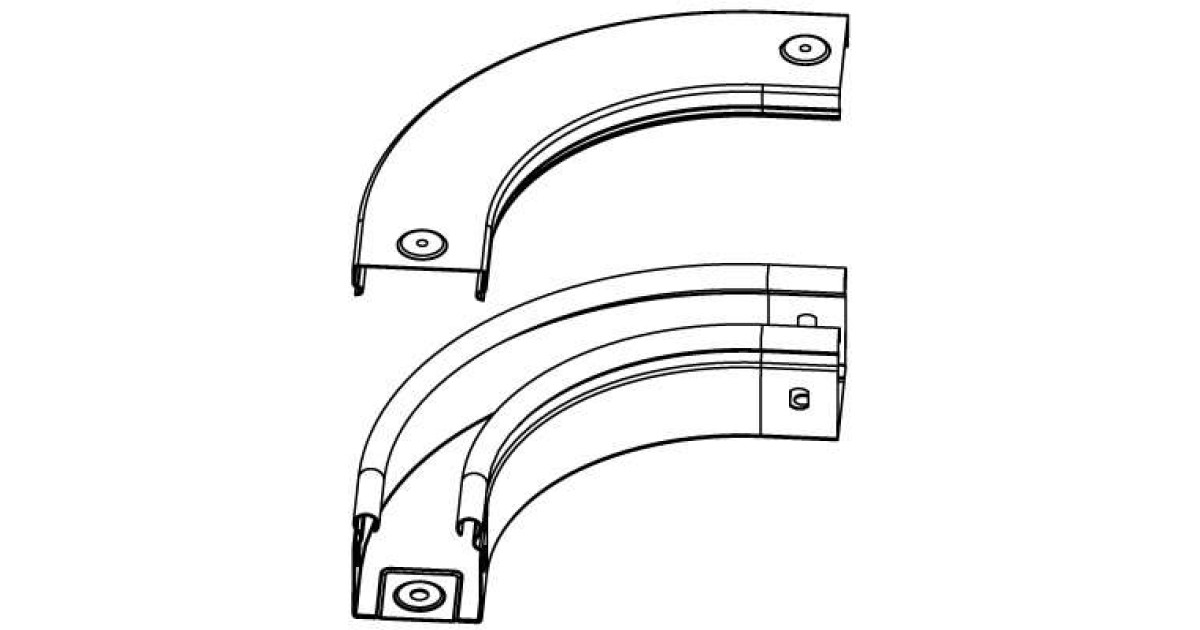 Купить Угол для лотка горизонтальный 90град. 200х50 CPO 90 цинк-ламель DKC 36004ZL DKC оптом в Москве
