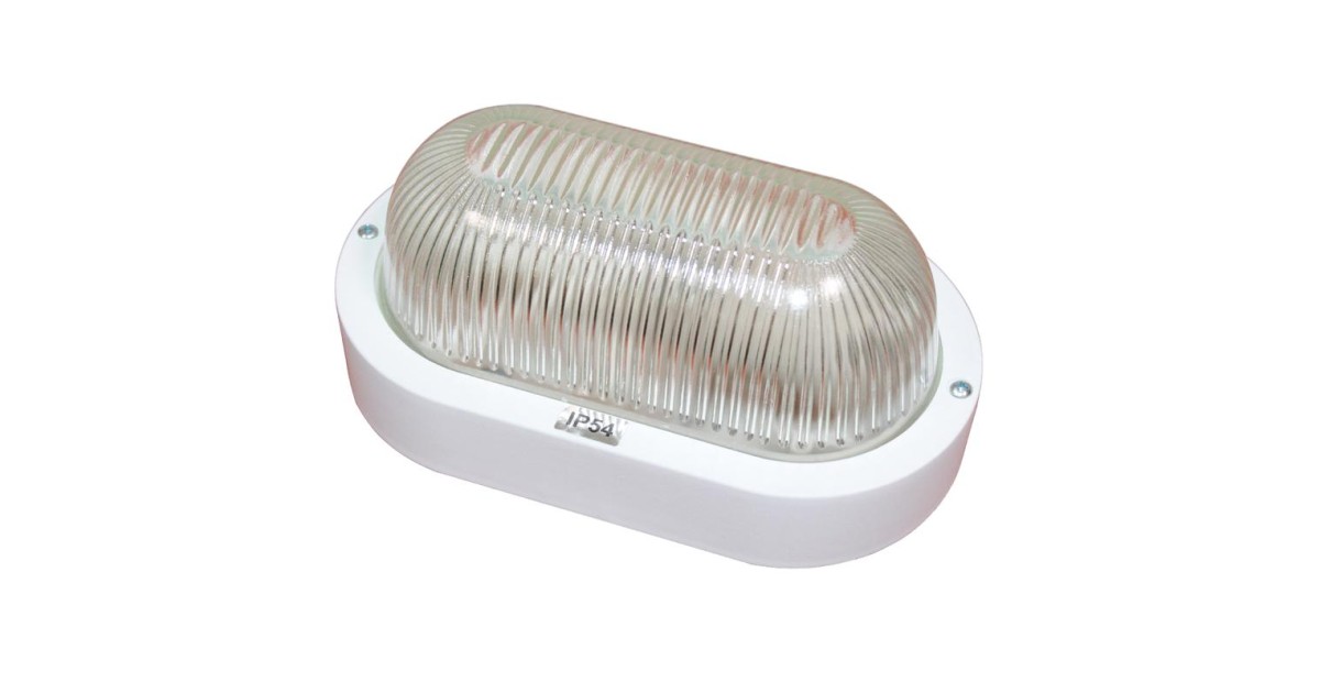 Купить Светильник "Банник" 1401 НПП 03-60-021 IP54 овал малый бел. пласт. 1005500883 Элетех оптом в Москве