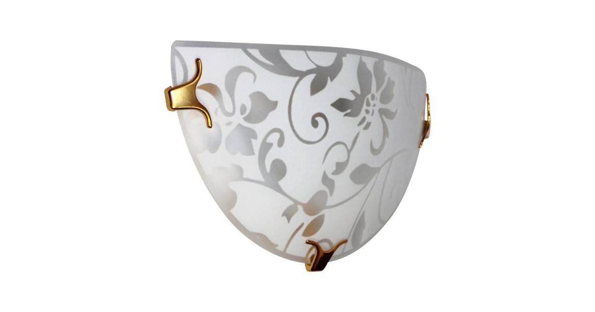 Купить Светильник НББ 21-60 М19 "Эрика" 300/2 1х60Вт E27 IP20 матов. бел./клипсы зол. (инд. упак.) 1005204376 Элетех оптом в Москве