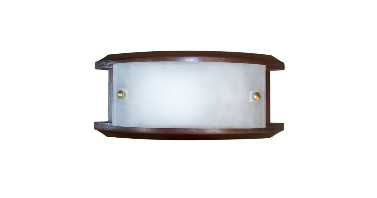 Купить Светильник НББ 06-40 М39 "Полесье" 260х110 1х40Вт E27 IP20 матов. бел./корпус венге/держатель винт зол. (инд. упак.) 1005205880 Элетех оптом в Москве