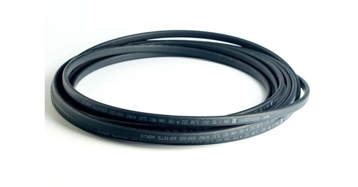 Купить Кабель нагревательный саморег. строительного применения (кровли; трубы) 40Вт/м 16AWG термопласт Extherm SXLL40-2CR EXTHERM оптом в Москве