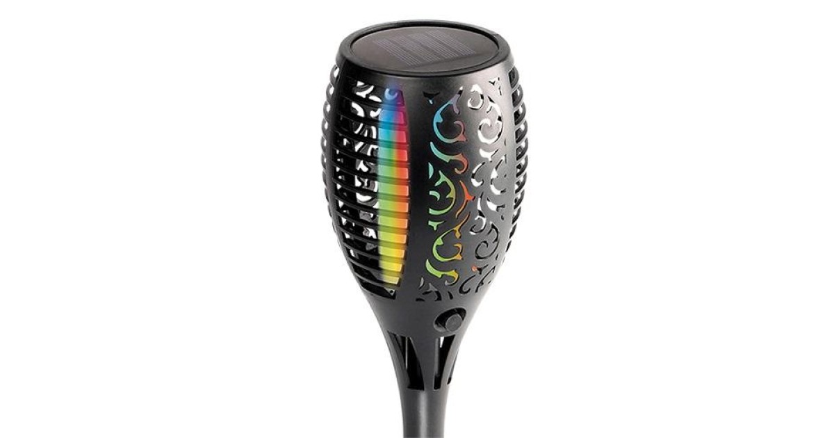 Купить Светильник светодиодный SLR-S11-RGB садовый эффект факела 33LED 58см IP44 (3 варианта установки) солнечная батарея 5040823 ФАZА оптом в Москве