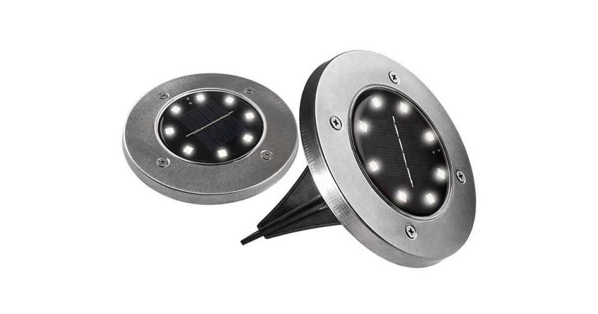 Купить Светильник светодиодный SLR-S12 8SMD грунтовый IP44 корпус нерж. сталь солнечная батарея (уп.2шт) 5040984 ФАZА оптом в Москве