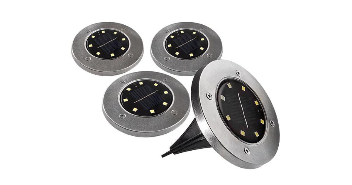 Купить Светильник светодиодный SLR-S14 8SMD грунтовый IP44 корпус нерж. сталь солнечная батарея (уп.4шт) 5041011 ФАZА оптом в Москве