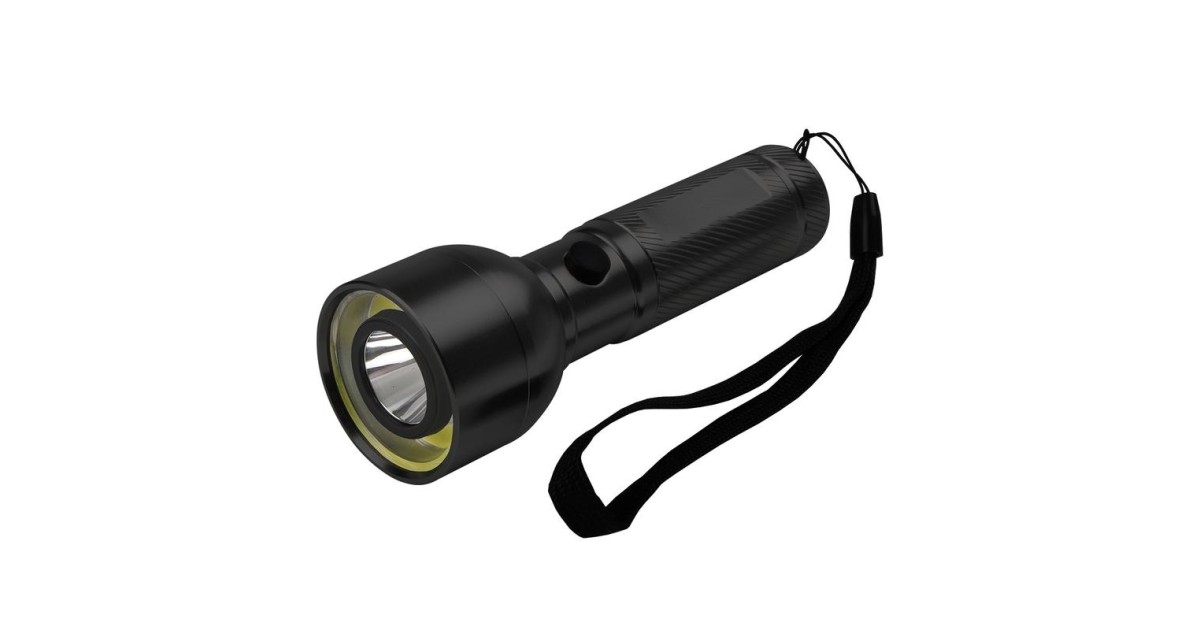 Купить Фонарь ручной AF6-L3W/L2W-bk 3Вт COB+2Вт LED 3хAAA (не в компл.) корпус: алюм. ближн./дальн. свет черн. 5044722 ФАZА оптом в Москве