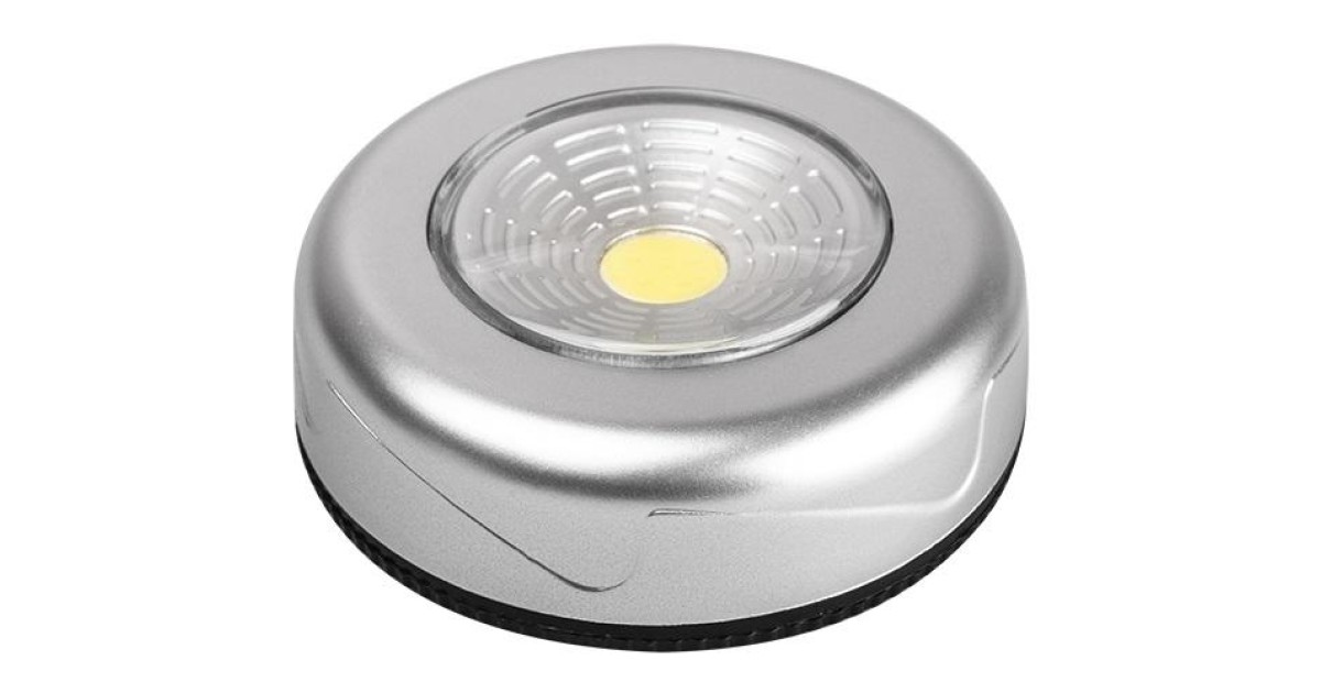 Купить Светильник светодиодный TF3-L1W-sr пушлайт 1Вт COB 7500К IP20 60лм 3хAAA (не в компл.) серебр. 5027251 ФАZА оптом в Москве