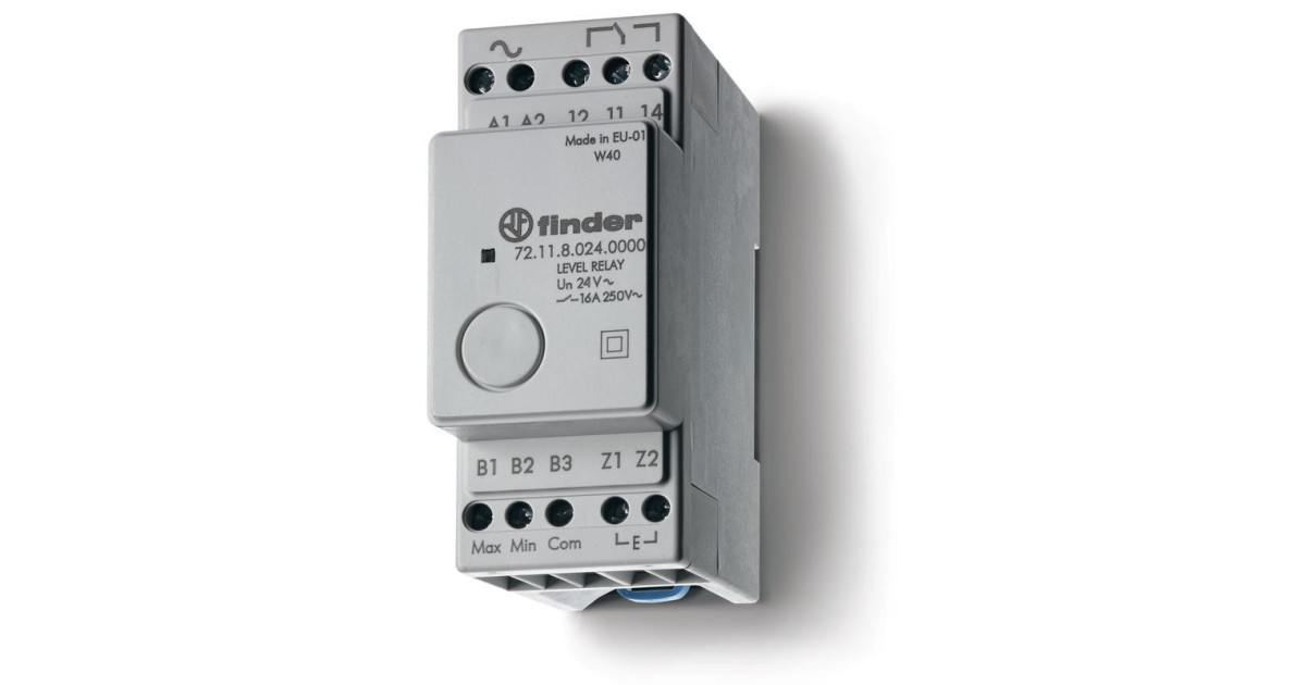 Купить Реле контроля уровня фиксированный диапазон чувствительности 150кОм 24В DC выход 1CO 16А модульное 35мм IP20 FINDER 721190240000 FINDER оптом в Москве