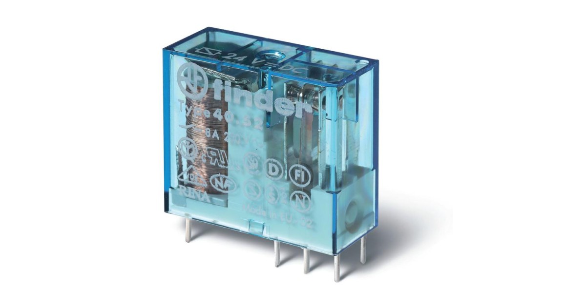 Купить Реле миниатюрное универсальное электромеханич. монтаж на печатную плату или в розетку выводы с шагом 5мм 2CO 8А AgNi 48В DC RTII 405290480000 FINDER оптом в Москве