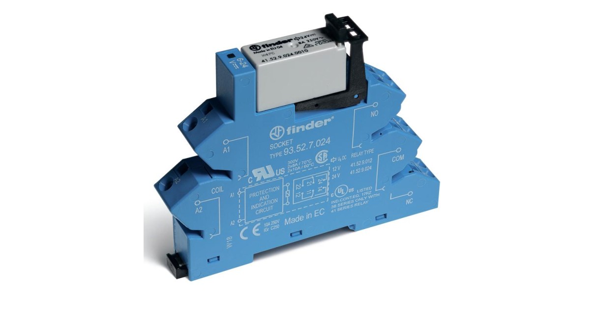Купить Реле электромеханическое интерфейсный модуль 1CO 16А AgNi 230-240В AC/DC IP20 безвинт. клеммы пружин. FINDER 381102400060 FINDER оптом в Москве