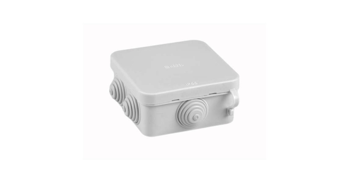 Купить Hegel Коробка разветвительная д/откр монтажа с 6 мембранными вводами, внутр разм 70x70х40 мм, квадрат, IP55 HEGEL оптом в Москве