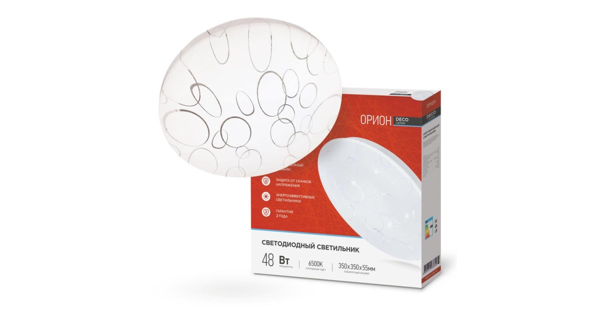 Купить Светильник светодиодный DECO ОРИОН 48Вт 230В 6500К 4320лм 380х55мм 4690612038629 IN HOME оптом в Москве