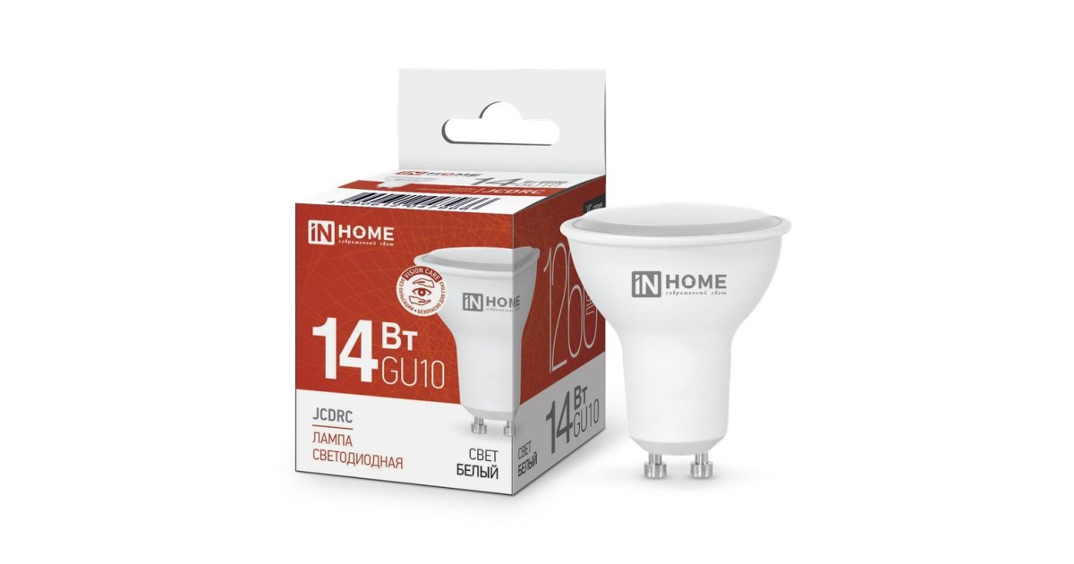 Купить Лампа светодиодная LED-JCDRC-VC 14Вт 230В GU10 4000К 1260лм 4690612047966 IN HOME оптом в Москве