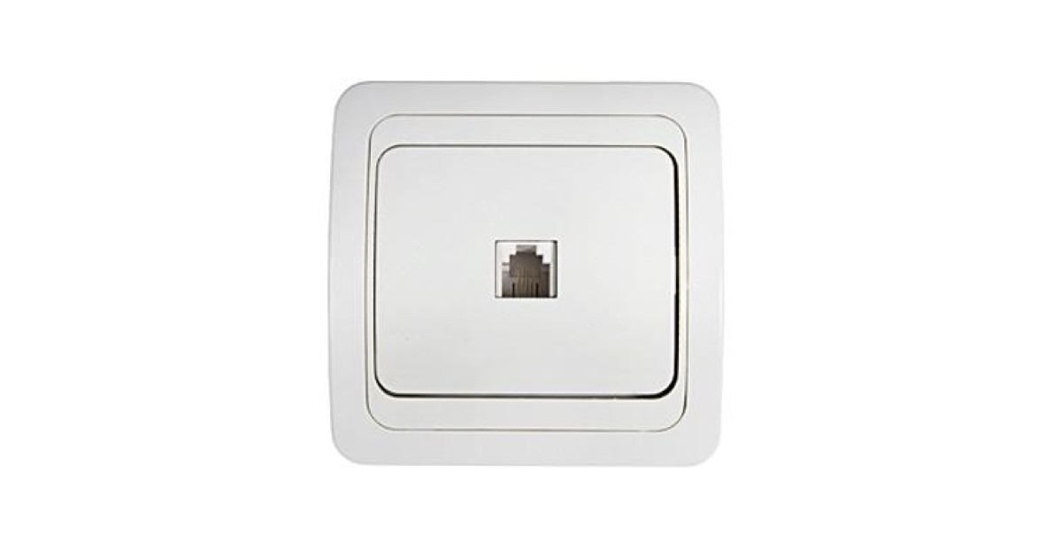 Купить Розетка компьютерная одинарная RJ-45 CLASSICO белая 2131 4690612034263 IN HOME оптом в Москве