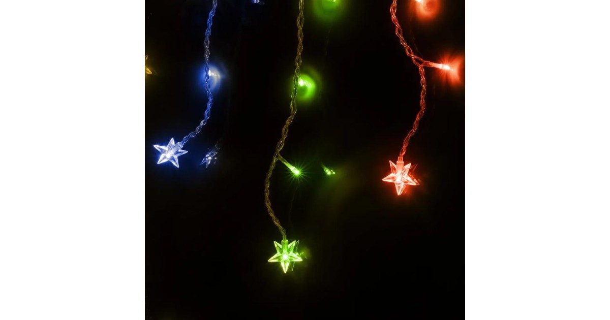 Купить Гирлянда "Бахрома" DICLD-100M-C 100 мультиколорт светодиодов 1.7х0.5м с насадками 4690601047199 SHLights оптом в Москве