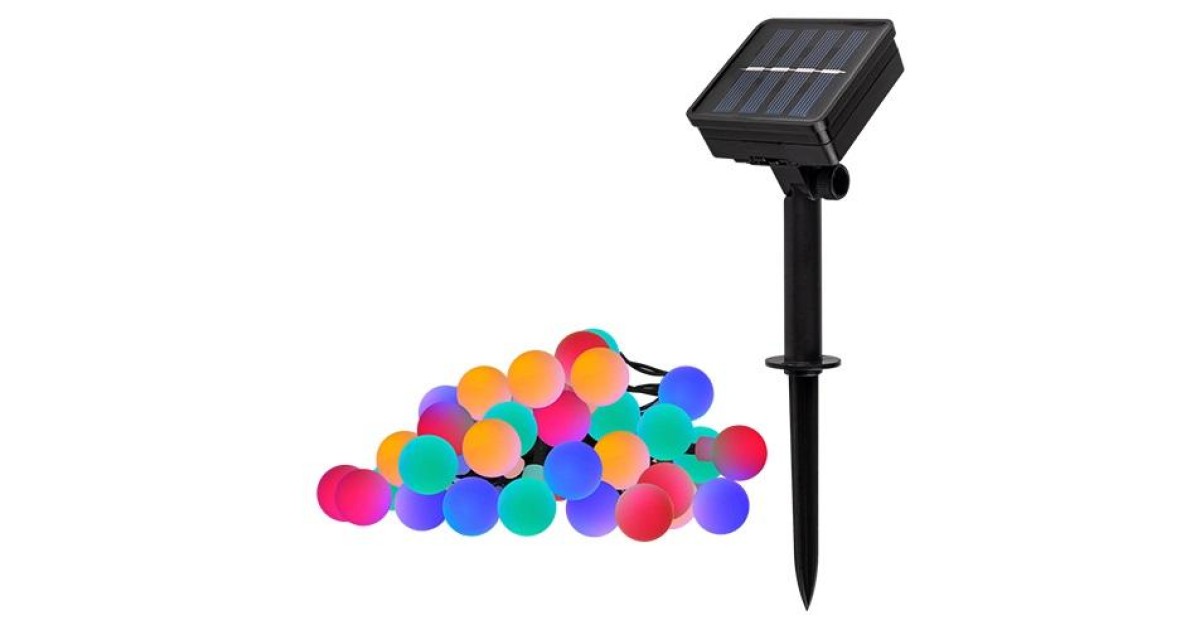 Купить Светильник светодиодный SLR-G07-30M садовый; гирлянда матов. шарики мультицвет солнечная батарея 5040847 ФАZА оптом в Москве