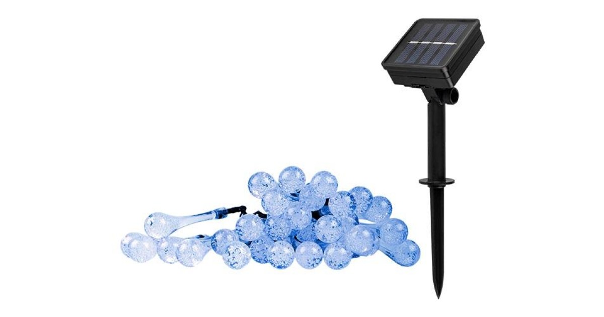 Купить Светильник светодиодный SLR-G08-30B садовый; гирлянда капли син. солнечная батарея 5040946 ФАZА оптом в Москве