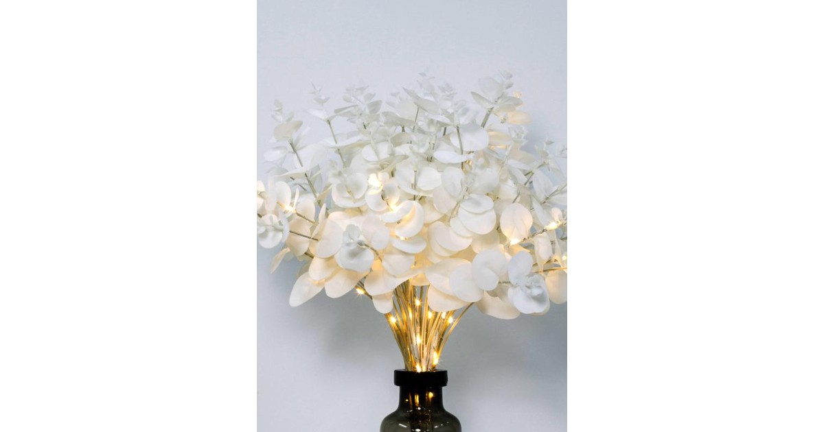 Купить Ветвь эвкалипта иммитация бел. 16LED тепл. бел. 3АА (не в компл.) КОСМОС KOC_INT-B125 Космос оптом в Москве