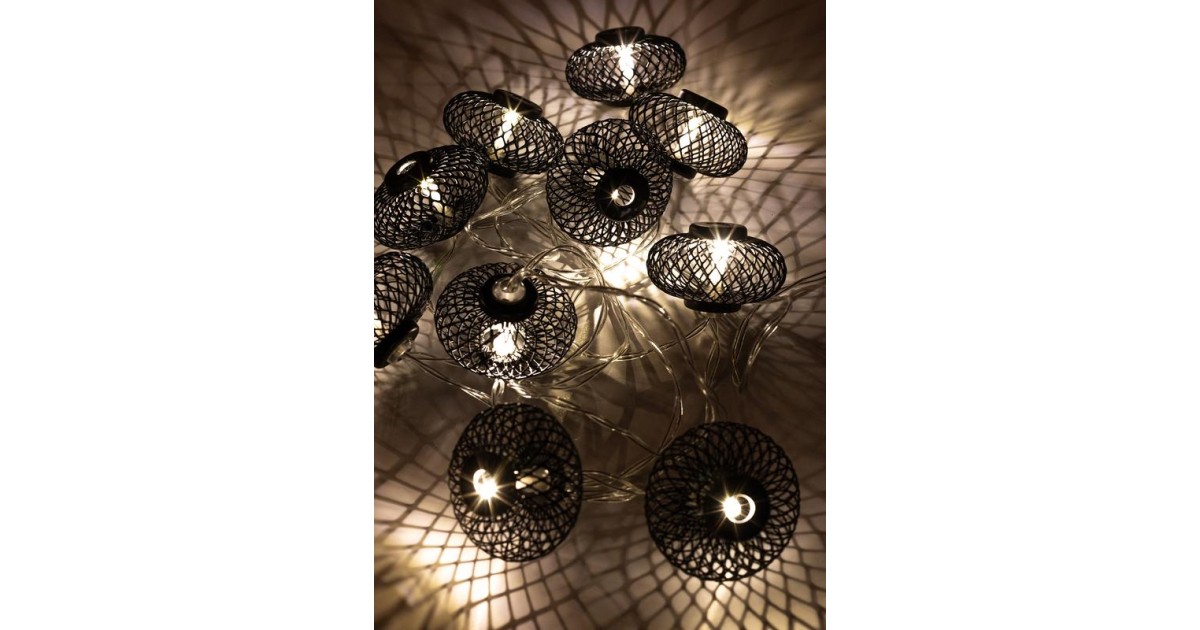 Купить Гирлянда светодиодная "Фонарики" черн. 5х3см 10LED тепл. бел. 1.8+0.3м КОСМОС KOC_GIR-B119 Космос оптом в Москве