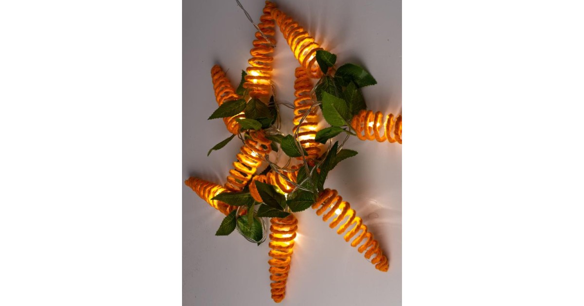 Купить Гирлянда светодиодная "Морковки" спирали 12х4см 10LED 1.8м +0.3м тепл. бел. КОСМОС KOC_GIR-B101 Космос оптом в Москве