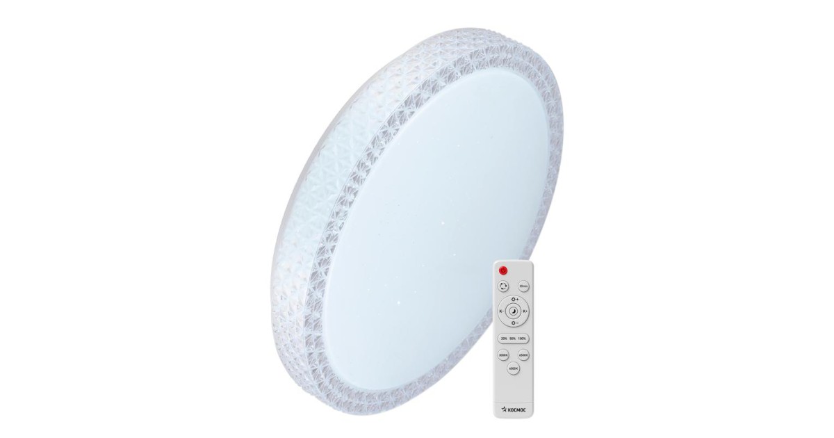 Купить Светильник светодиодный PREMIUM SAPHIR 120Вт 230В 3000-6500К 9600лм IP40 495х115мм настенно-потолоч. управляемый с пультом ДУ КОСМОС KSSaph120W Космос оптом в Москве