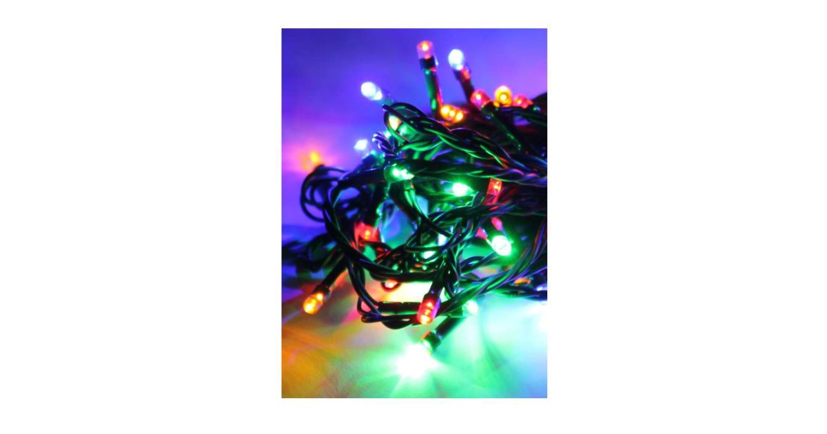 Купить Гирлянда светодиодная 120LED зел. провод 12.8м (11.3+1.5) 8 режимов мигания IP20 мультиколор KOC_GIR120LED_RGB Космос оптом в Москве
