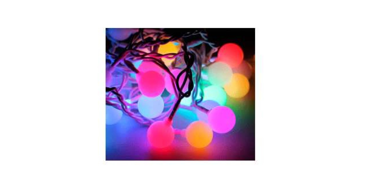 Купить Гирлянда декоративная "Крупные матовые шарики" 4.4.м 30LED IP20 зел. провод мультиколор КОСМОС KOC_GIR30LEDBigBALL_ Космос оптом в Москве