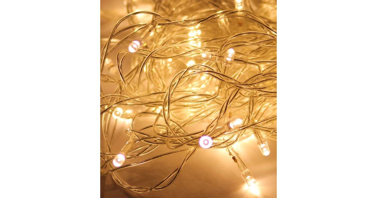 Купить Гирлянда светодиодная 50LED провод 6.5м 8 режимов мигания KOC_GIR50LED_W Космос оптом в Москве