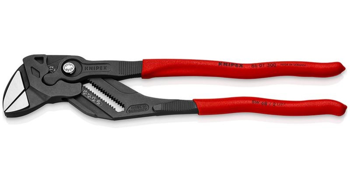 Купить Клещи переставные-гаечный ключ, зев 68 мм, длина 300 мм, фосфатированные, обливные ручки KN-8601300 Knipex оптом в Москве