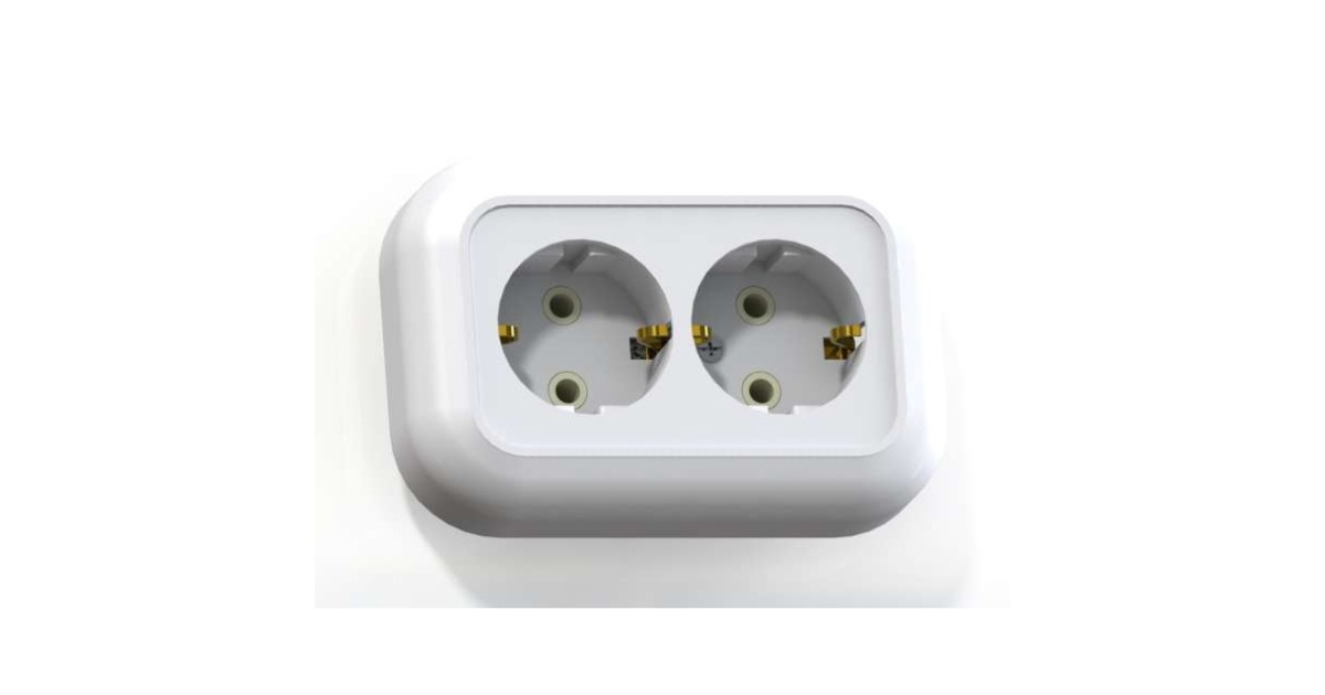 Купить Розетка 2-м СП Валентина РС16-830 16А IP20 с заземл. бел. Кунцево 5447 Кунцево-Электро оптом в Москве