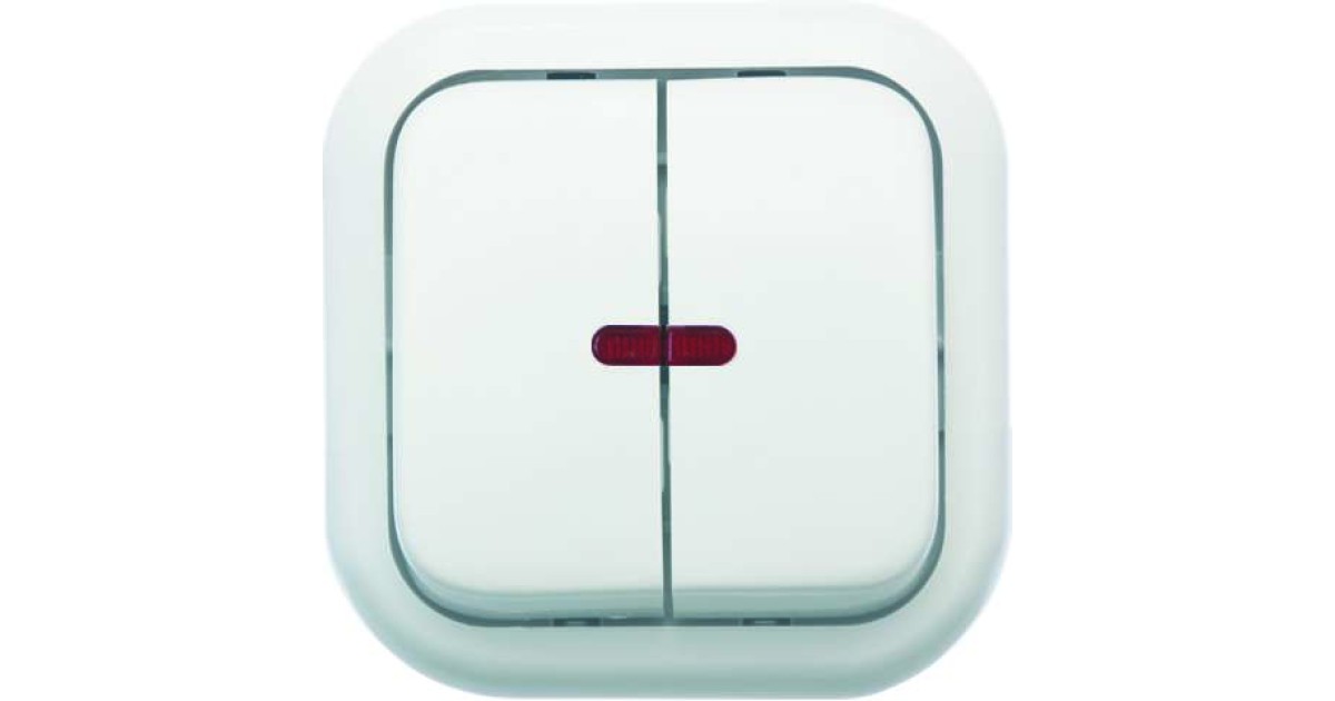 Купить Выключатель 2-кл. ОП Валентина 10А IP20 А56-176 с индикацией бел. Кунцево 7636 Кунцево-Электро оптом в Москве