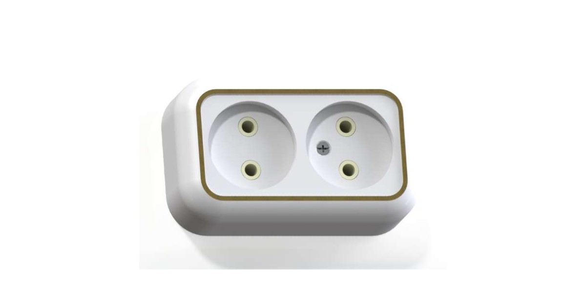 Купить Розетка 2-м ОП Валентина РА10-382 10А IP20 бел./зол. Кунцево 5417 Кунцево-Электро оптом в Москве