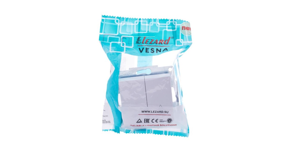 Купить Переключатель проходной 2-кл. СП Vesna механизм бел. 742-0288-106 Lezard оптом в Москве